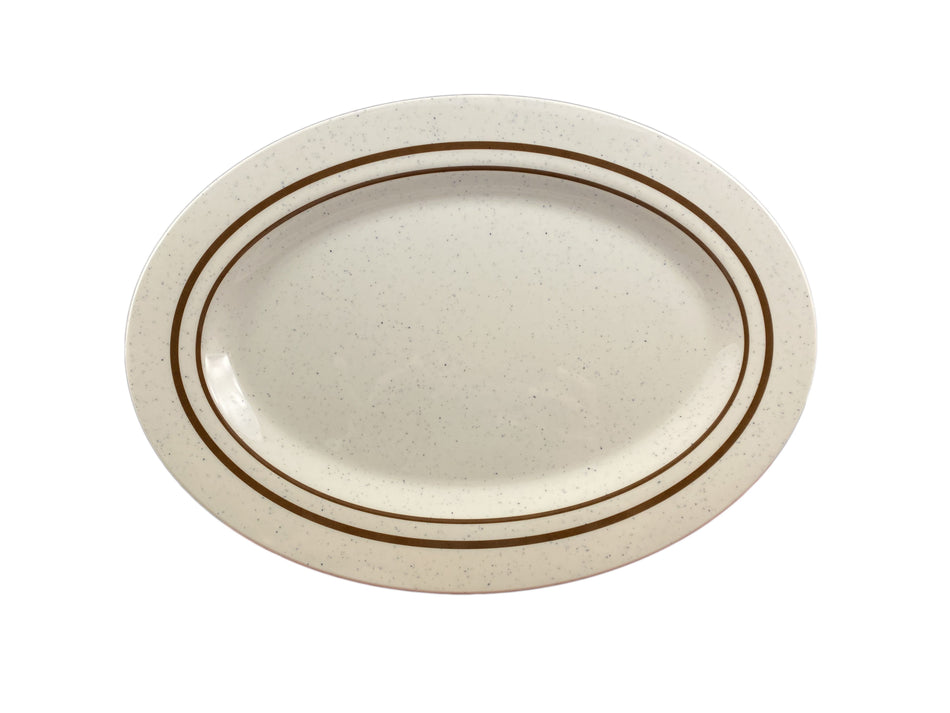 12 Pack 14" x 10" x 7/8", Platter, Arcadia, Melamine, BPA Free, Dishwasher Safe, Break-Resistant, Shatter-Resistant, No Microwave, No Oven, NSF