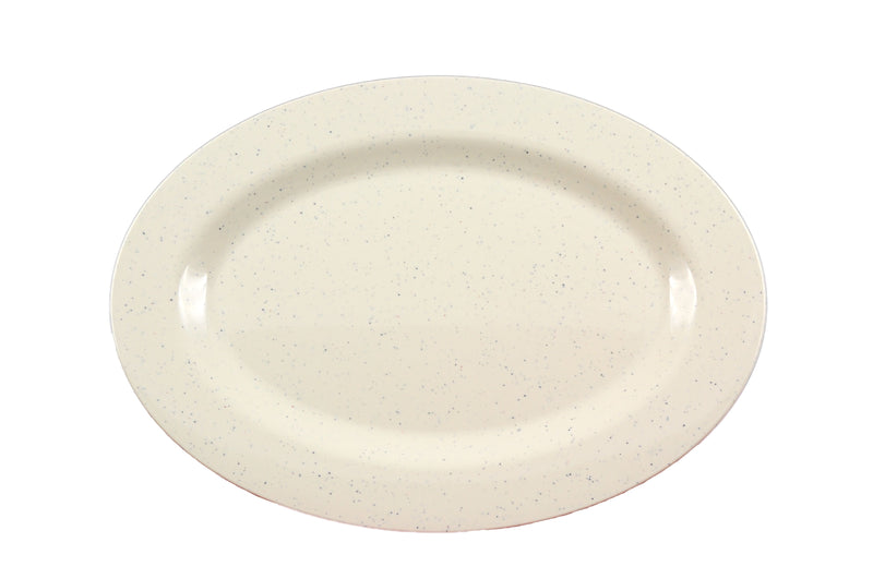 Thunder Group AD214WS 14 Inch Oval Platter Break-Resistant BPA Free Melamine