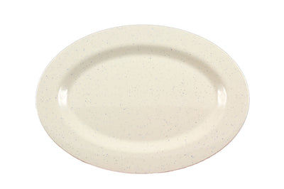 Thunder Group AD214WS 14 Inch Oval Platter Break-Resistant BPA Free Melamine