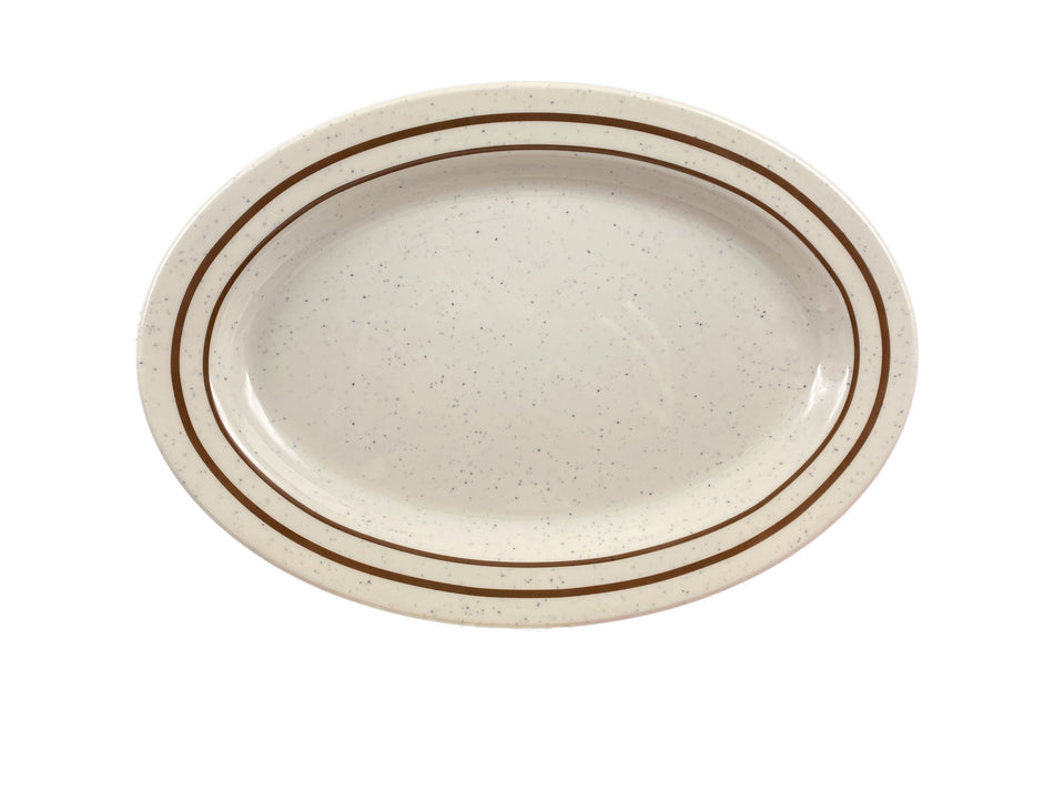 12 Pack 14 oz, 11-1/2" x 8" x 1", Platter, Arcadia, Melamine, BPA Free, Dishwasher Safe, Break-Resistant, Shatter-Resistant, No Microwave, No Oven, NSF