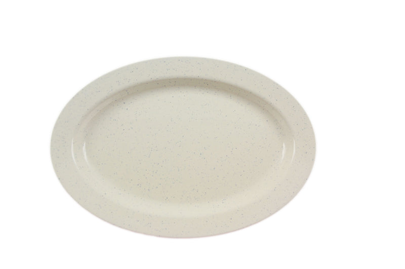 Thunder Group AD221WS 11-1/2 Inch 14 Oz Oval Platter Break-Resistant Melamine