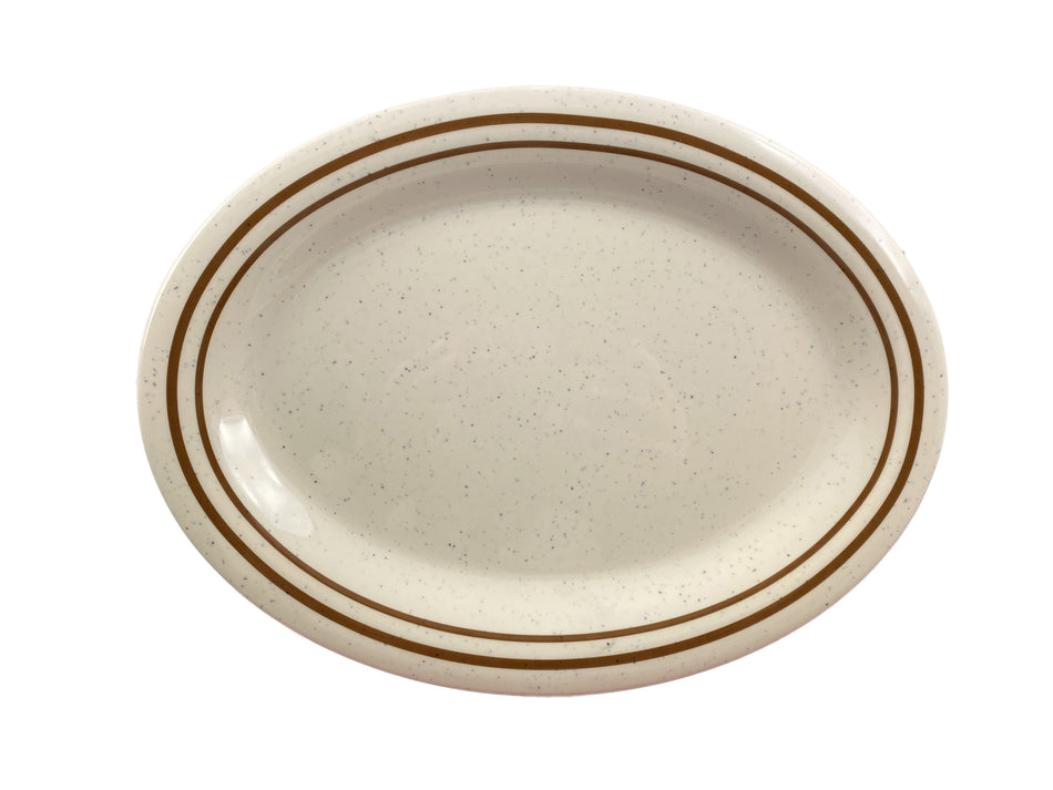 12 Pack 24 oz, 12" x 9" x 1-3/8", Platter, Arcadia, Melamine, BPA Free, Dishwasher Safe, Break-Resistant, Shatter-Resistant, No Microwave, No Oven, NSF