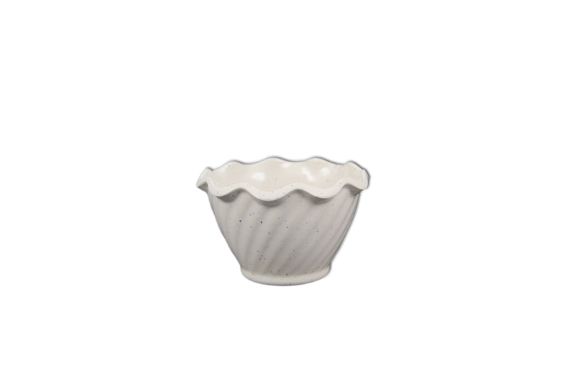 Thunder Group AD313WS 5 Oz Scalloped Dessert Dish Break Resistant Melamine BPA Free
