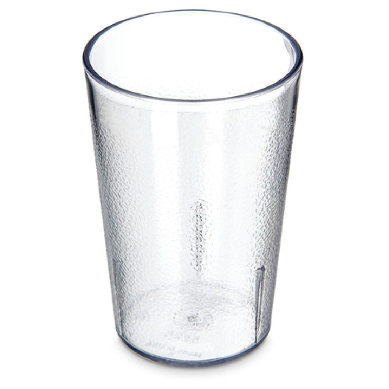 Carlisle 552607 8 Oz. Clear Stackable Tumbler SAN Textured Dishwasher Safe