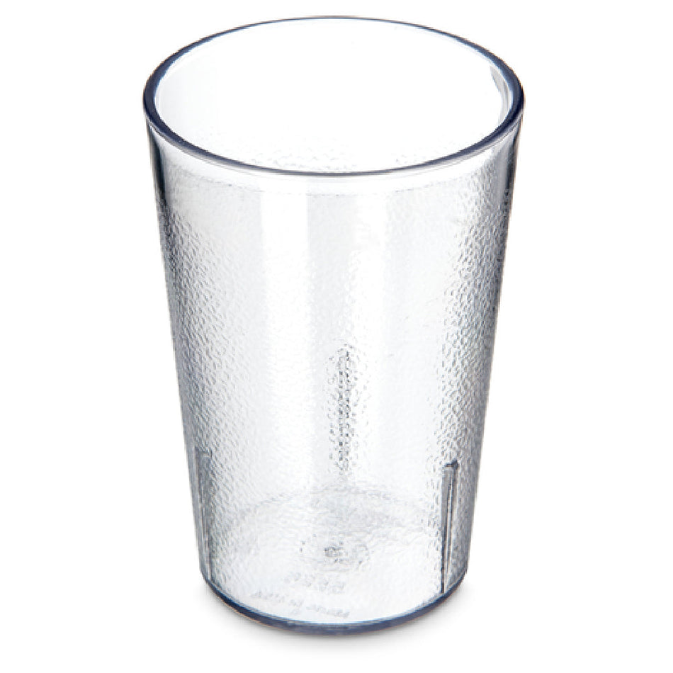 Carlisle 552607 8 Oz. Clear Stackable Tumbler SAN Textured Dishwasher Safe