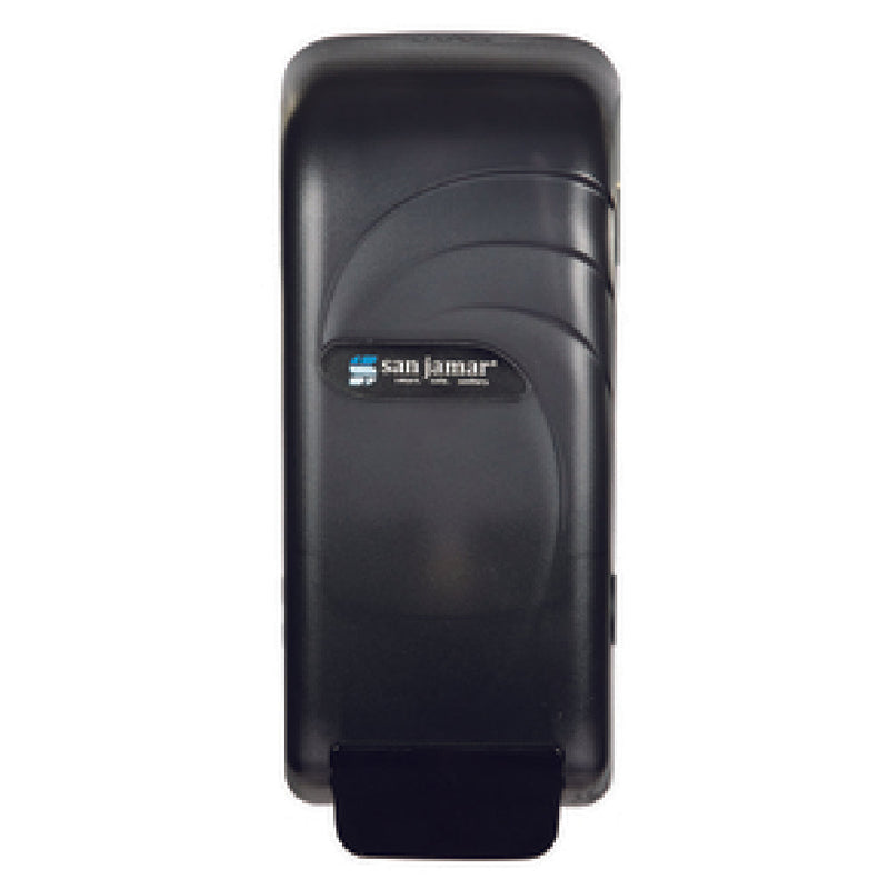 Carlisle S890TBK 4-1/2 Inch Wall Mount Soap and Hand Sanitizer Dispenser Translucent Black Pearl