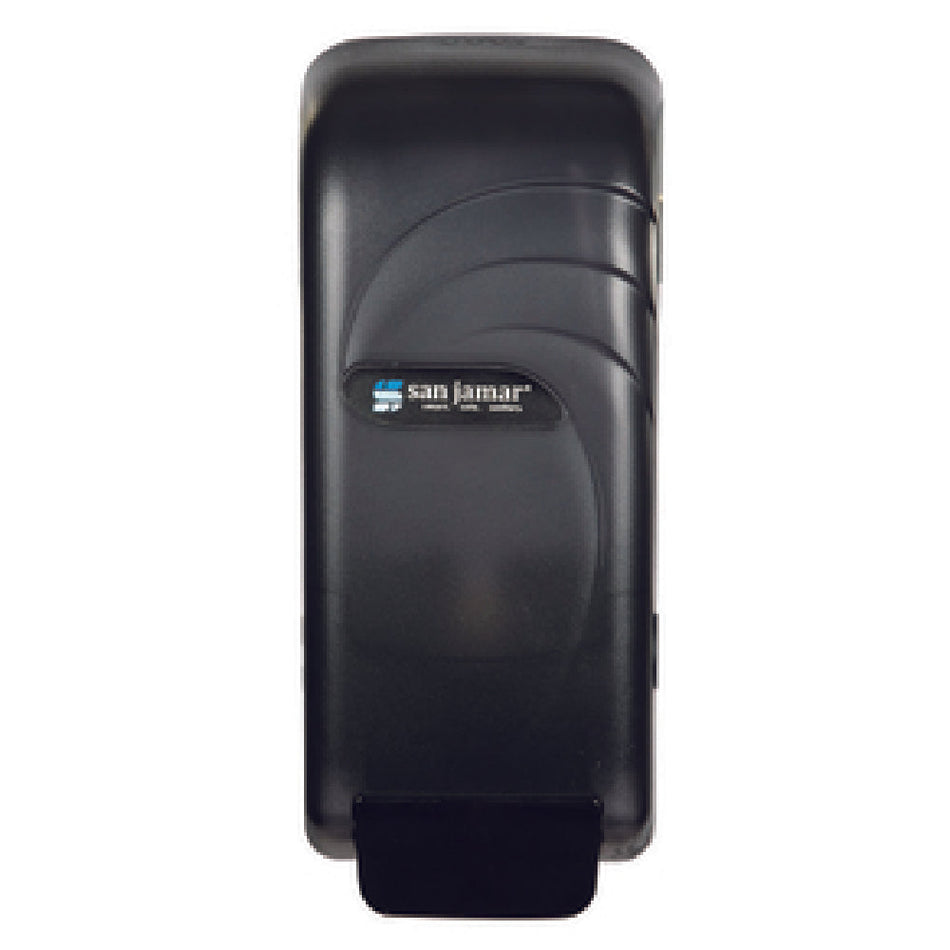 Carlisle S890TBK 4-1/2 Inch Wall Mount Soap and Hand Sanitizer Dispenser Translucent Black Pearl