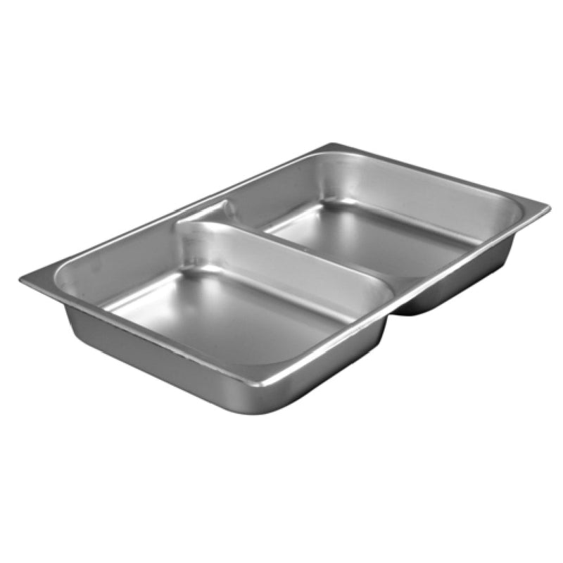 Carlisle 607002D 20 Inch Full Size Divided Steam Table Pan 8 Quarts Stainless Steel