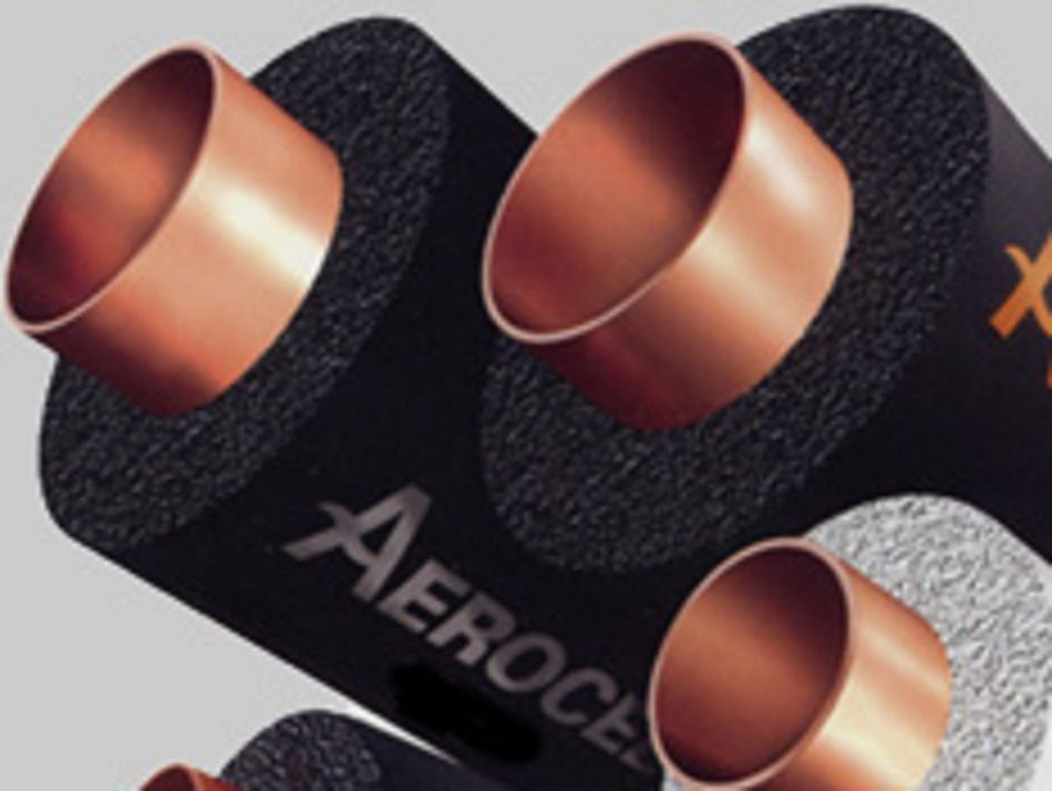 Aeroflex USA REF641-AC218112, 2-1/8 in ID Pipe Insulation, Black Closed-Cell Foam Tube, R4.1