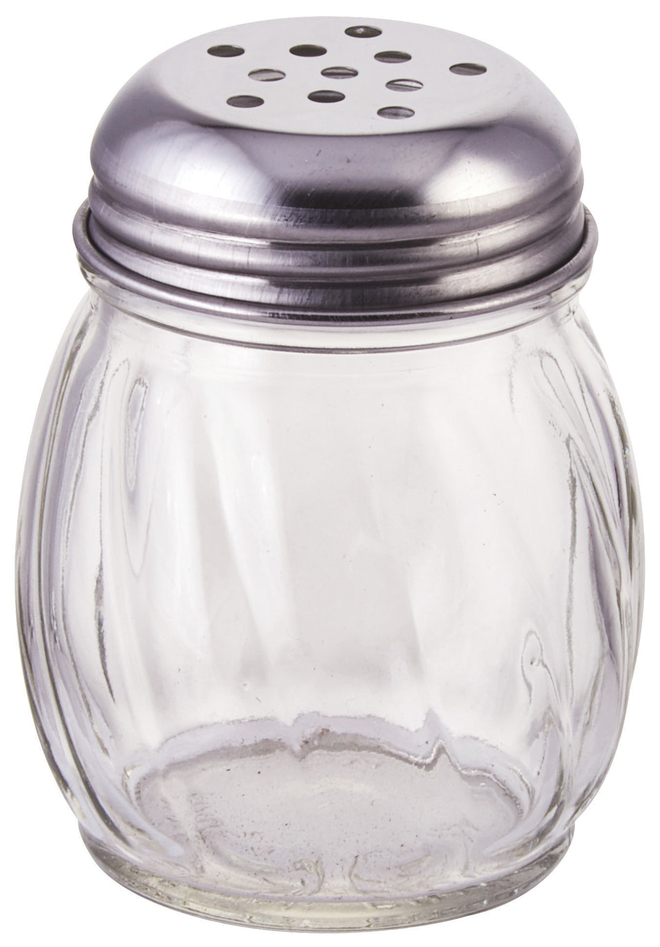 Winco G-107 6 Oz Cheese Shaker with Perforated Top Glass Without Handle