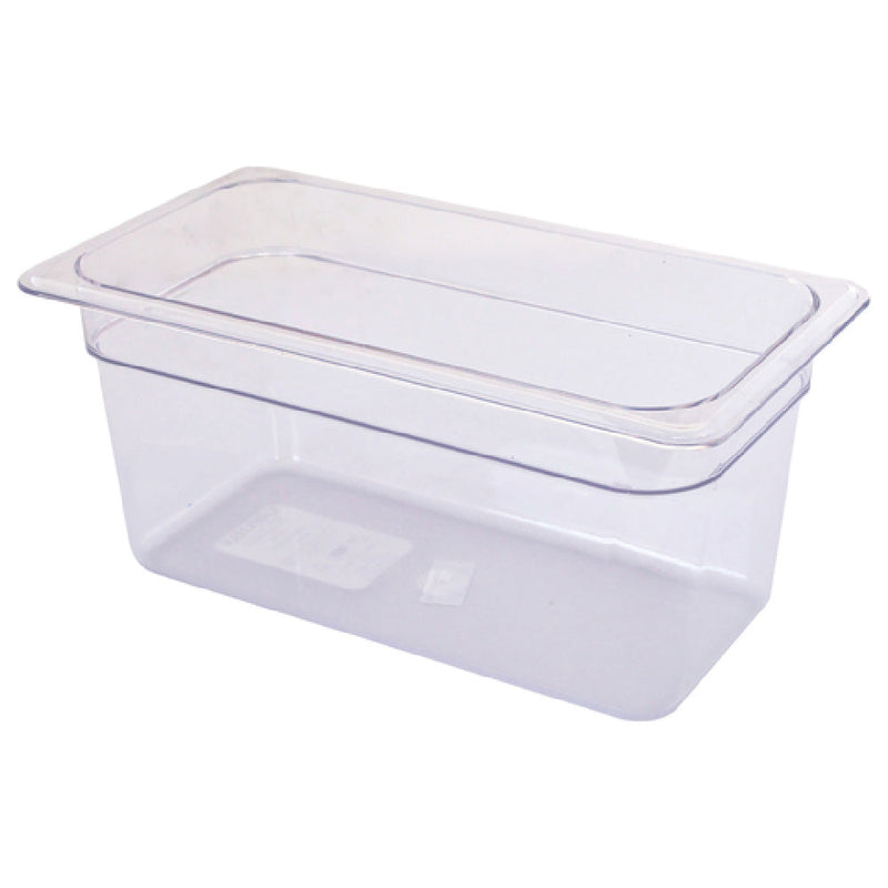 Carlisle 3066007 12-3/4 Inch Clear Polycarbonate Food Pan NSF Approved with Capacity Indicators