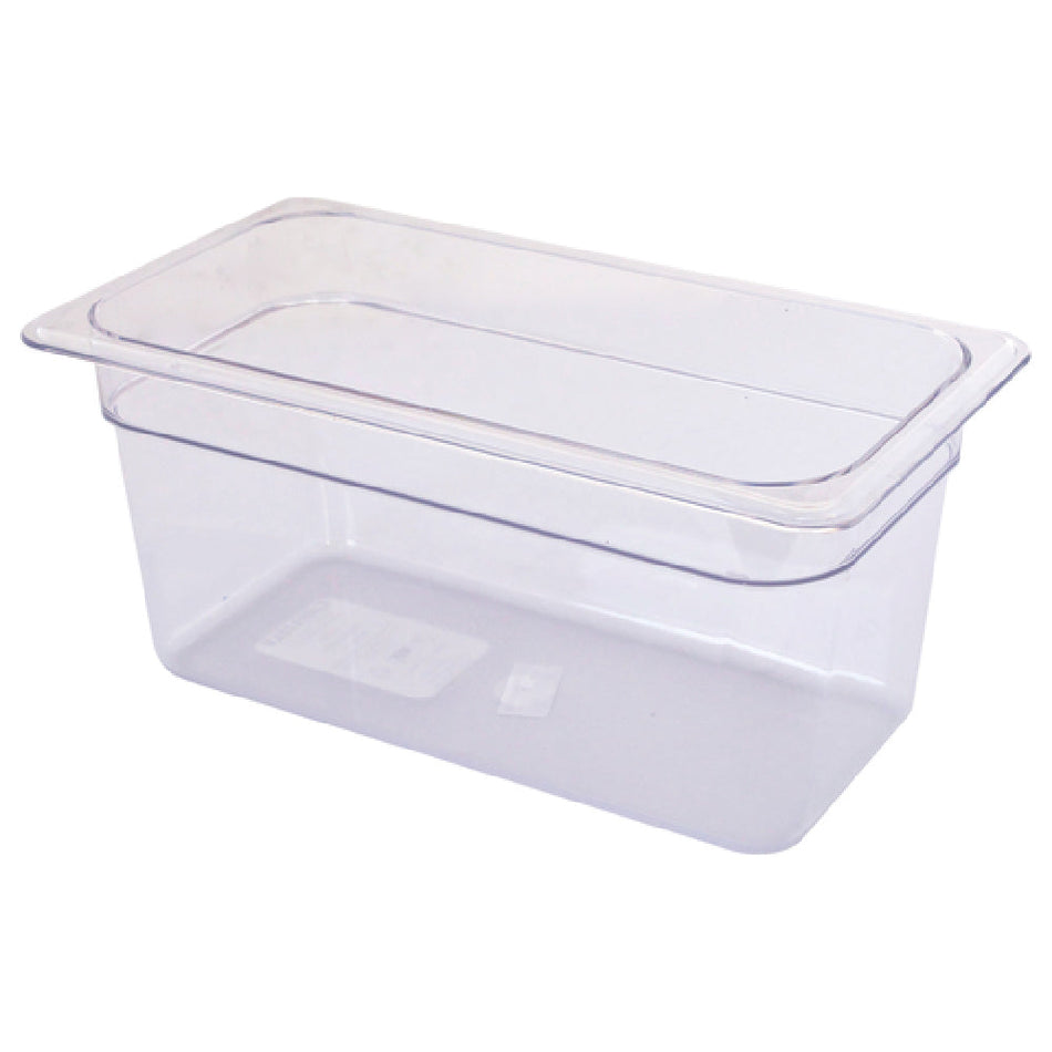 Carlisle 3066007 12-3/4 Inch Clear Polycarbonate Food Pan NSF Approved with Capacity Indicators