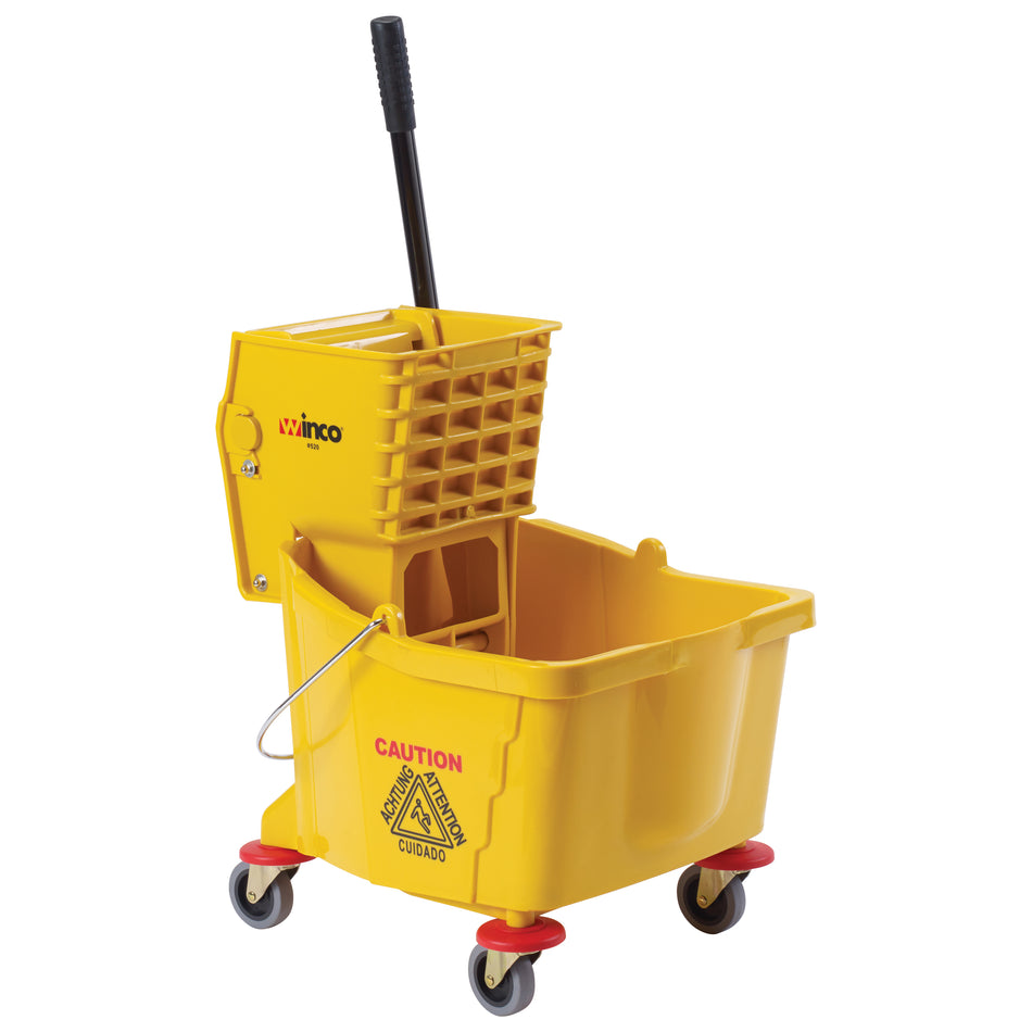 Winco MPB-36 36 Qt Mop Bucket With Wringer Yellow Commercial Grade Cleaning Tool