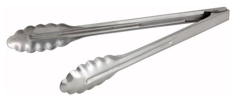 Winco UT-12HT 12 Inch Utility Tongs Coiled Spring Heavy Gauge Stainless Steel