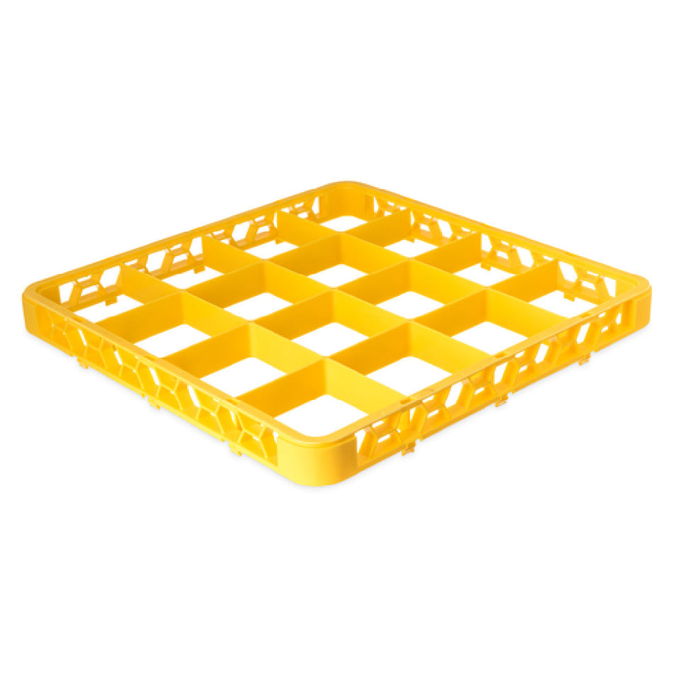 Carlisle RE16C04 19 Inch Dishwasher Rack Extender Yellow Reinforced Polypropylene