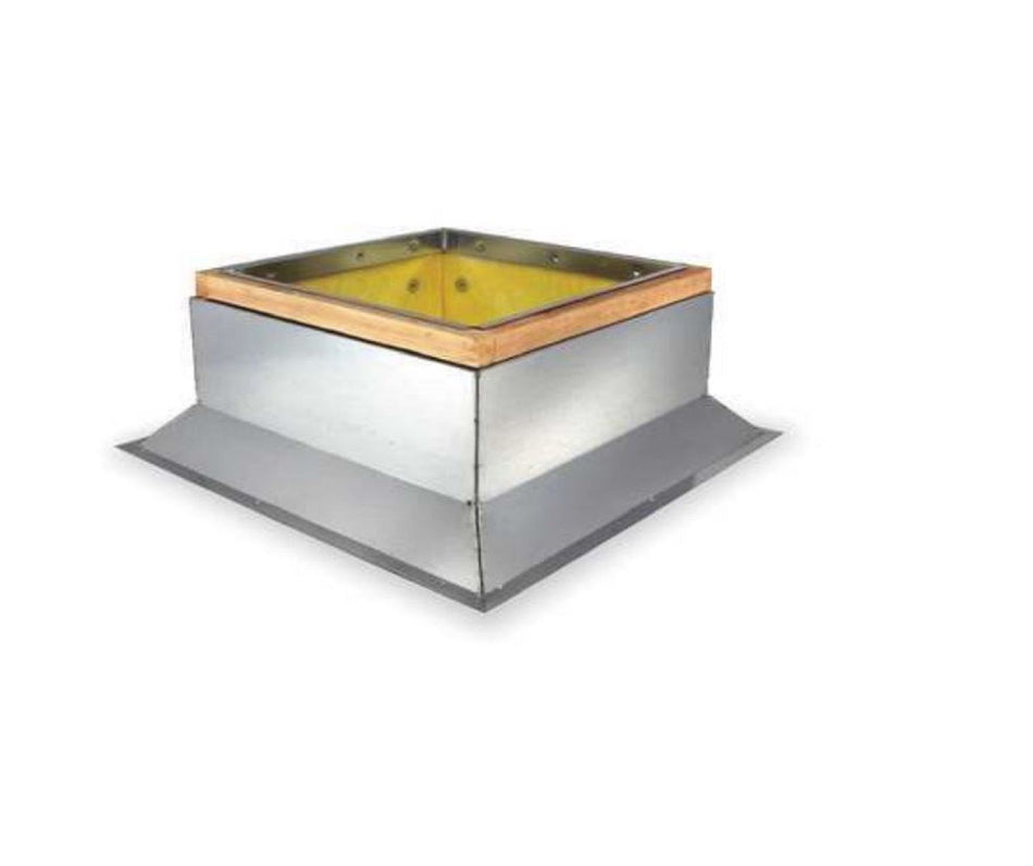 Air Duct Products - 5512.19419412-18 - 5512 - 19-1/2" x 19-1/2" x 12" High Unibeam Canted Fan Curb, 18 Gauge