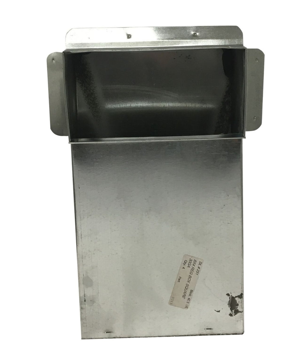 Air Duct Products 8402.1406-26, 14x6 Duct Boot with PG, Sealed, Silver Steel HVAC Duct Fitting, 26 GA, 8402 Series
