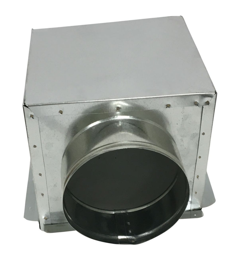 Air Duct Products 8455.080807-26, 8x8with7collar Ceiling Boot, Silver Steel HVAC Duct Fitting, 26 GA, 8455 Series