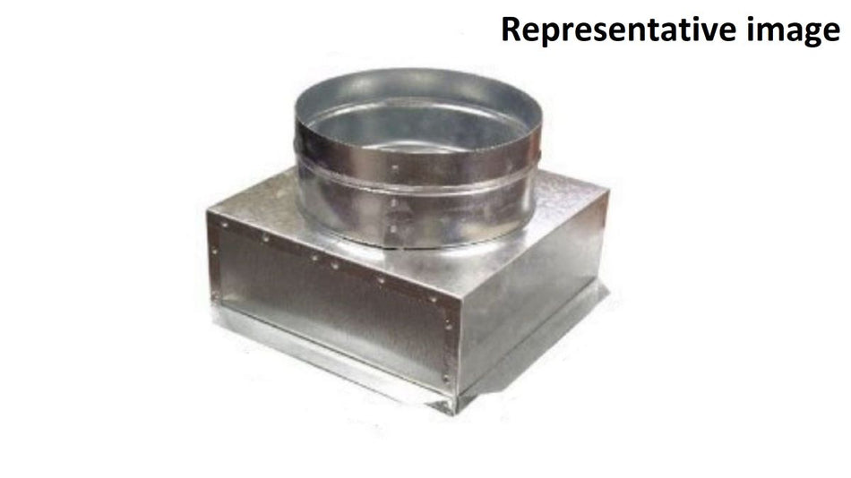 Air Duct Products 8457.100606-26, 10x6x6 Ceiling Boot with PG, Sealed, Silver Steel HVAC Duct Fitting, 26 GA, 8457 Series