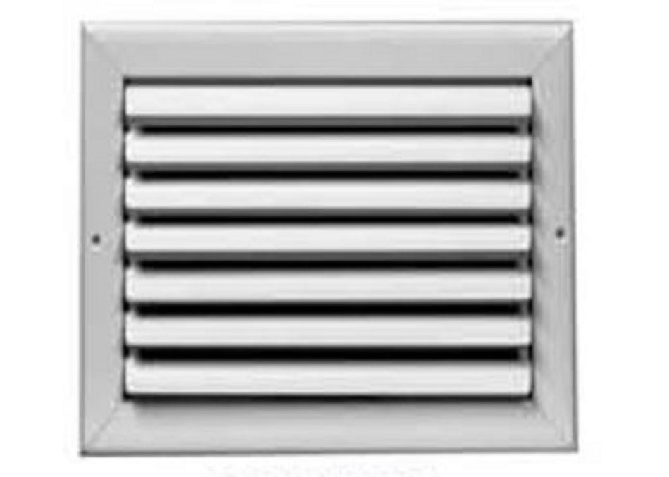 AirGuide CBHML1ME WH 10X08, 10x8 Curved Blade Air Register, White Aluminum Sidewall & Ceiling Air Vent
