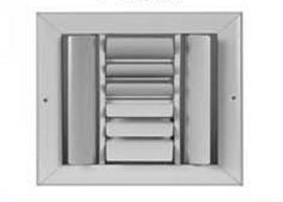 AirGuide CBHML4 WH 08X08, 8x8 Curved Blade Air Register, White Aluminum Sidewall & Ceiling Air Vent