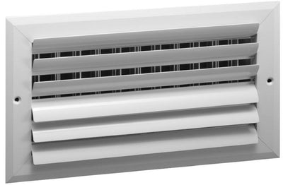 AirGuide CBOB2ME WH 10X06, 10x6 2-Way Curved Blade Ceiling Diffuser, White Aluminum Ceiling Air Vent