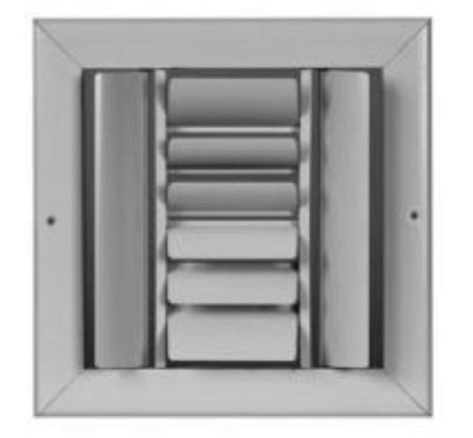 AirGuide CBOB4ME WH 12X12, 12x12 4-Way Curved Blade Ceiling Diffuser, White Aluminum Ceiling Air Vent
