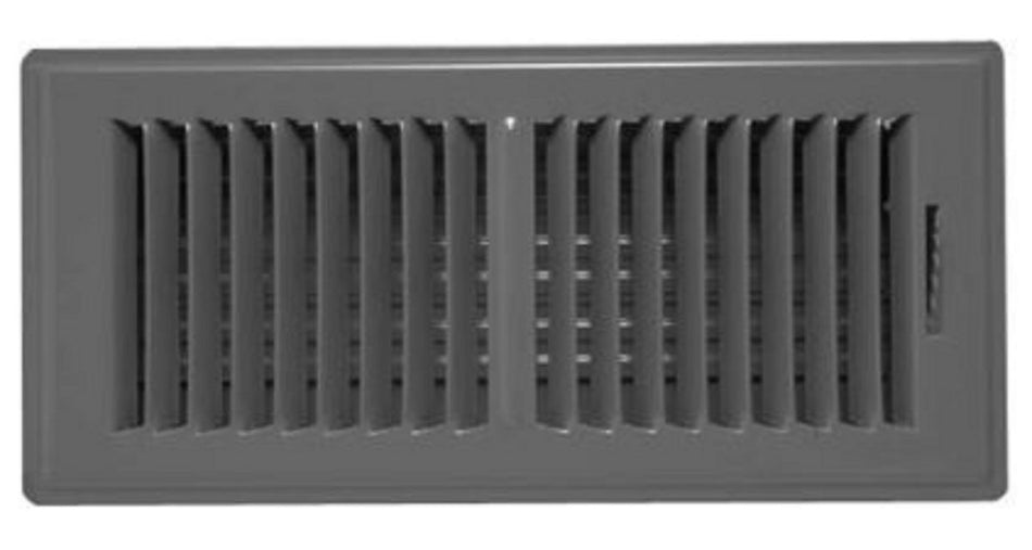 AirMate 01401006BR, 10x6 Air Register, Brown Steel Sidewall & Ceiling Air Vent