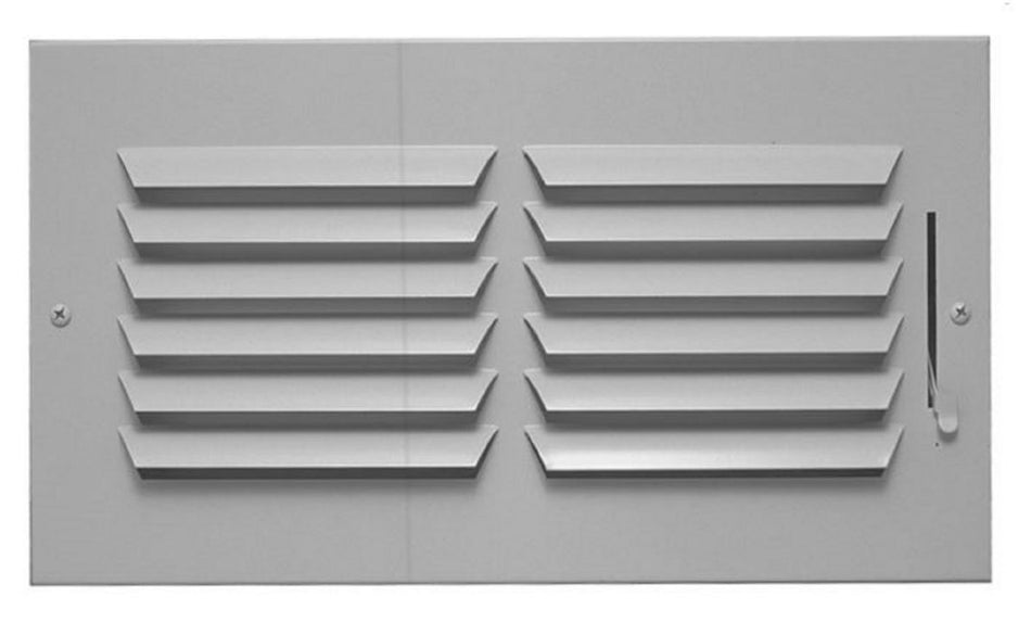 AirMate 03401606CW, 16x6 Air Register, White Steel Sidewall & Ceiling Air Vent, 601HM Series