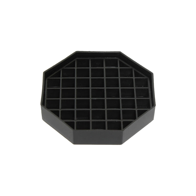Thunder Group ALDT045 4-1/8 Inch Octagonal Drip Tray Plastic Black 4 Packs