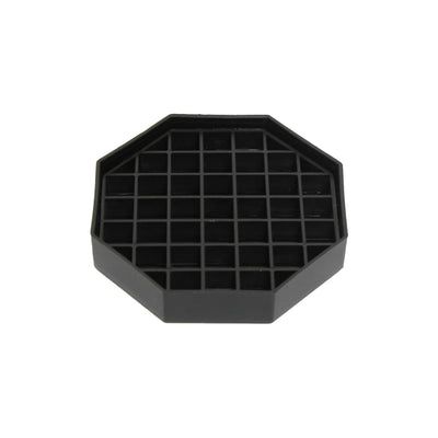 Thunder Group ALDT045 4-1/8 Inch Octagonal Drip Tray Plastic Black 4 Packs