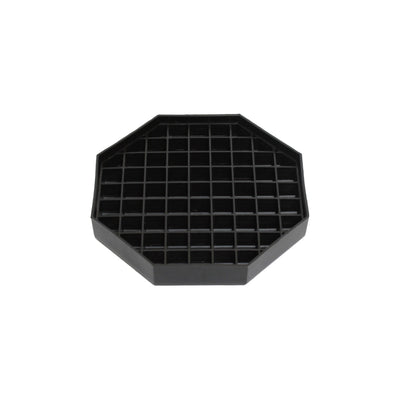 Thunder Group ALDT060 5-1/3 Inch Octagonal Drip Tray Plastic Black 4 Packs