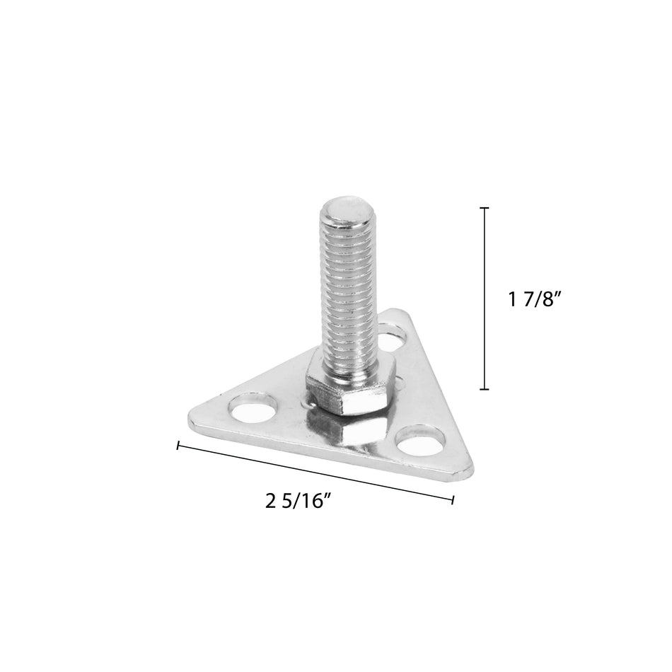 2-3/8" x 2-1/8" x 1-7/8", Foot Plate, Iron, 5 Years Limited Warranty