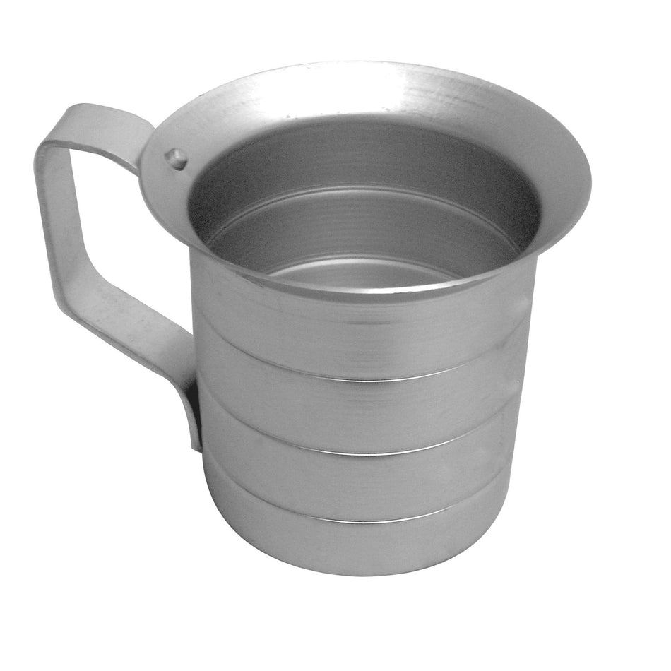 4 qt Liquid Measure Cup with riveted Handle, Aluminum