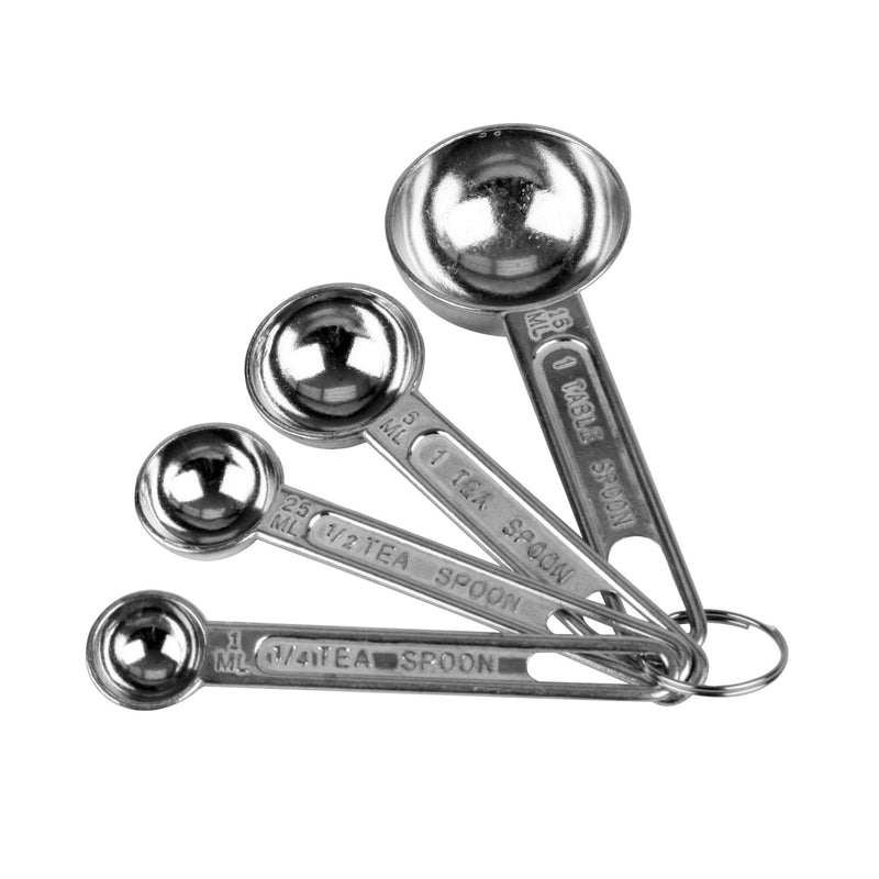 Thunder Group ALMC001 1 Tbsp Measuring Spoon Set Aluminum 4 Pc with Precise Measurement