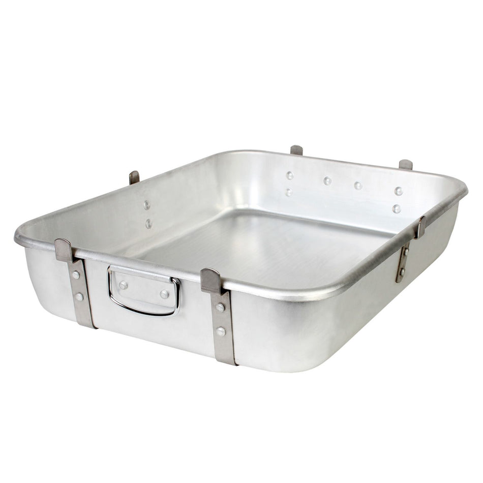 18" x 24" x 4-1/2", Double Roaster with dual straps & lug, Aluminum, 2.2mm Thickness, 12 Gauge, Secure and Spill-Proof, Temperature withhold from -40°F to 600°F, Easy To Clean