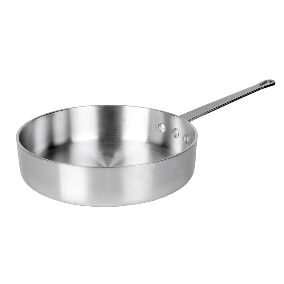 3 qt, 10-3/8" Diameter x 3-1/2" Height, with 8-1/8" Handle, Sauté Pan, Aluminum, 3.5mm Thickness, Dishwasher Safe, standard Electric, Gas Cooktop, Halogen Ready, NSF