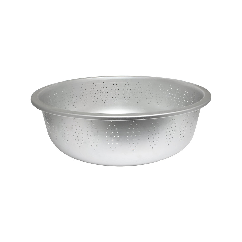 17-1/2" x 5", Aluminum Colander with tapered edge, Made in Taiwan