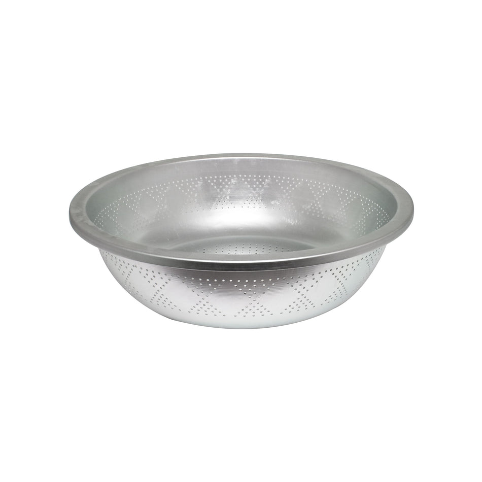 13-1/4" x 4", Aluminum Colander with tapered edge, Made in Taiwan
