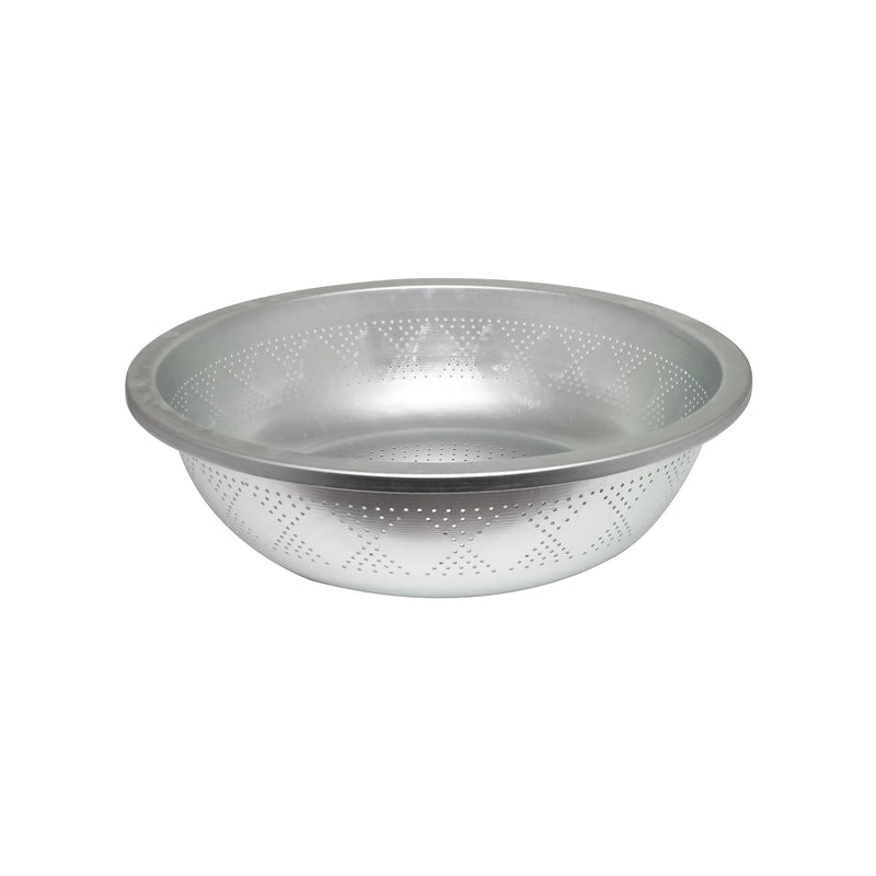 Thunder Group ALSB007 11 Inch Perforated Asian Style Colander Aluminum with Tapered Edges