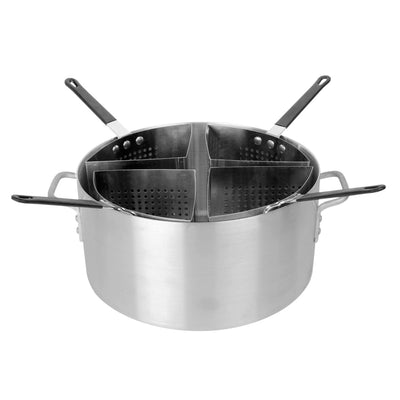 Thunder Group ALSKPC005 20 Quart Pasta Cooker with 4 Sectioned Baskets Aluminum