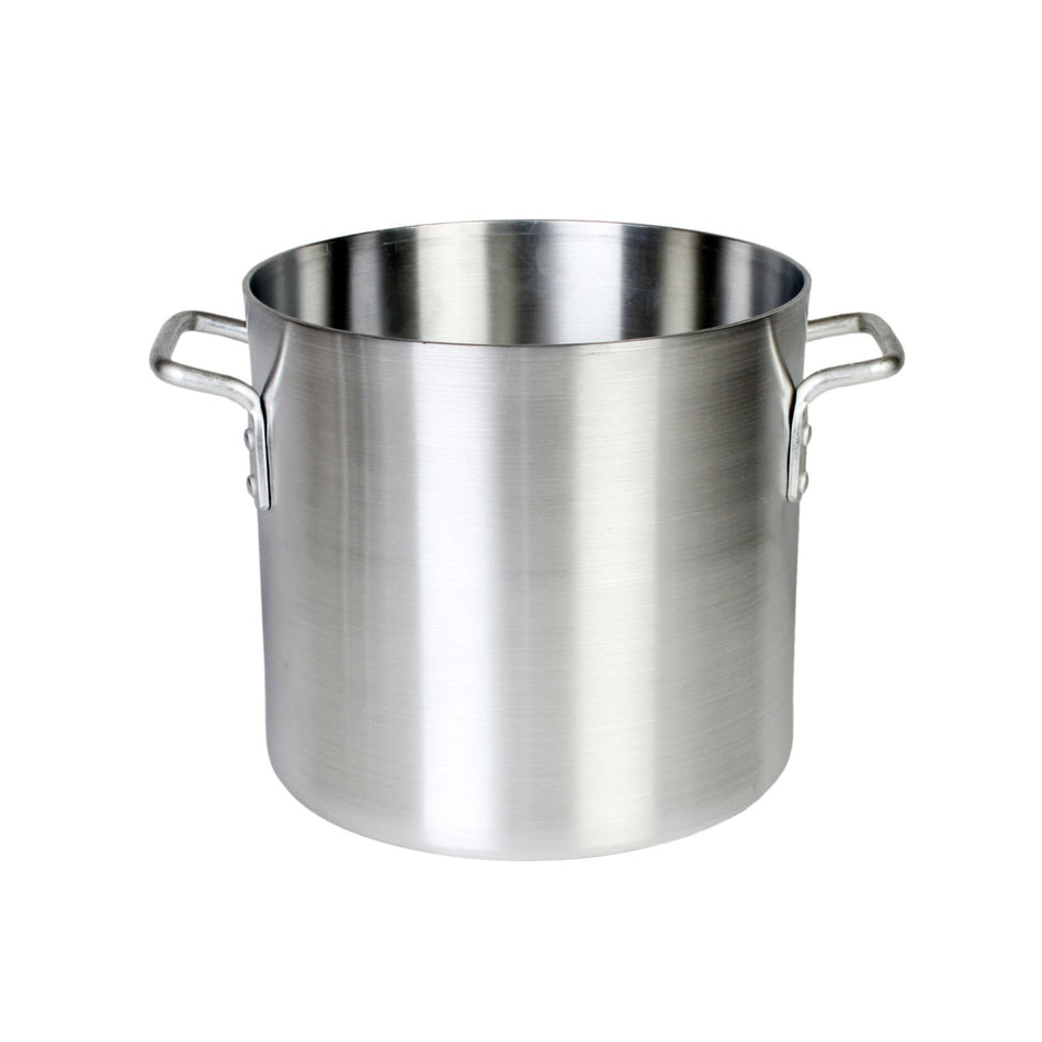 12 qt, 10-1/4" Diameter x 9-1/4" Height, 1-2/3" Riveted Handle, Stock Pot, Aluminum, 4mm Thickness, Easy to Clean, Dishwasher Safe, NSF