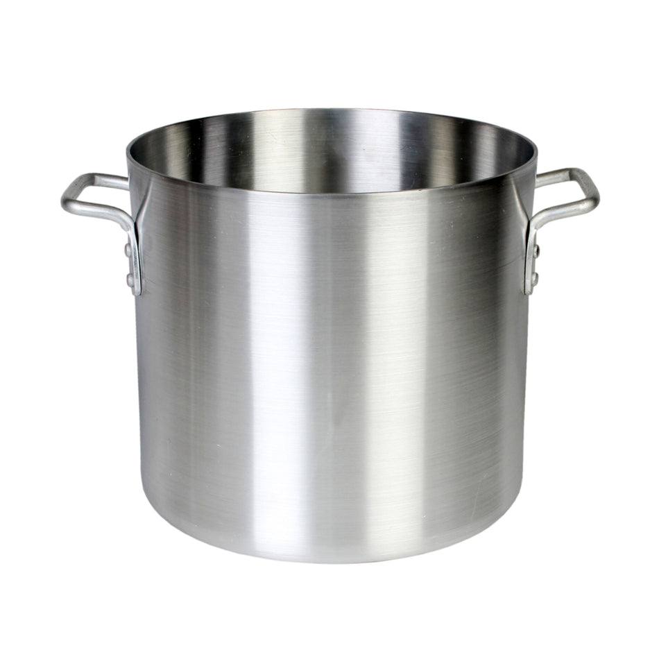 20 qt, 12-1/4" Diameter x 11" Height, 1-5/8" Riveted Handle, Stock Pot, Aluminum, 4mm Thickness, Easy to Clean, Dishwasher Safe, NSF