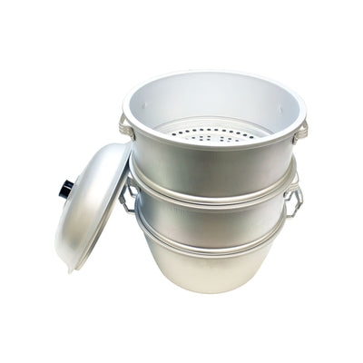 Thunder Group ALST010 17 Inch Diameter Steamer Set with Two Stacks Aluminum