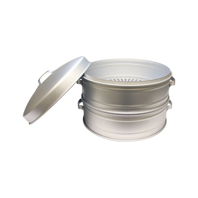 Thunder Group ALST016 26 Inch Steamer Set Aluminum with 2 Stacks and Cover