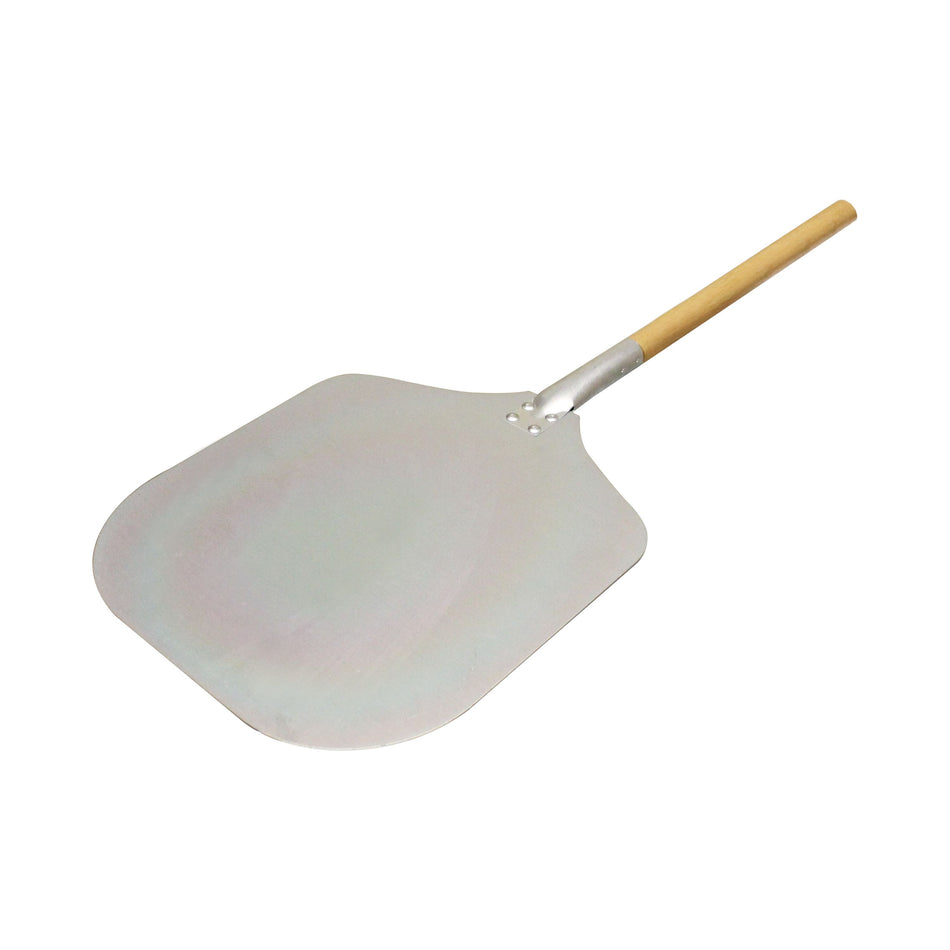 30" Overall Length, 14" x 12", Aluminum Blade with 16-7/8" Length x 1-1/8" Diameter Wooden Handle