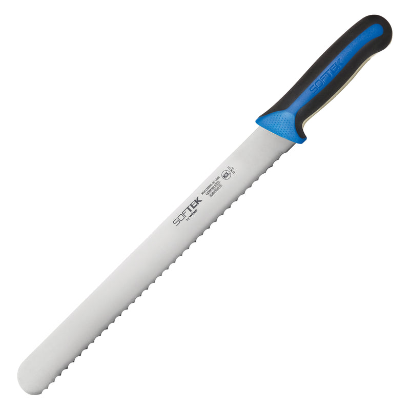 Winco KSTK-121 12 Inch Blade High Carbon Knife Non-slip TPR Handle Multi-colored