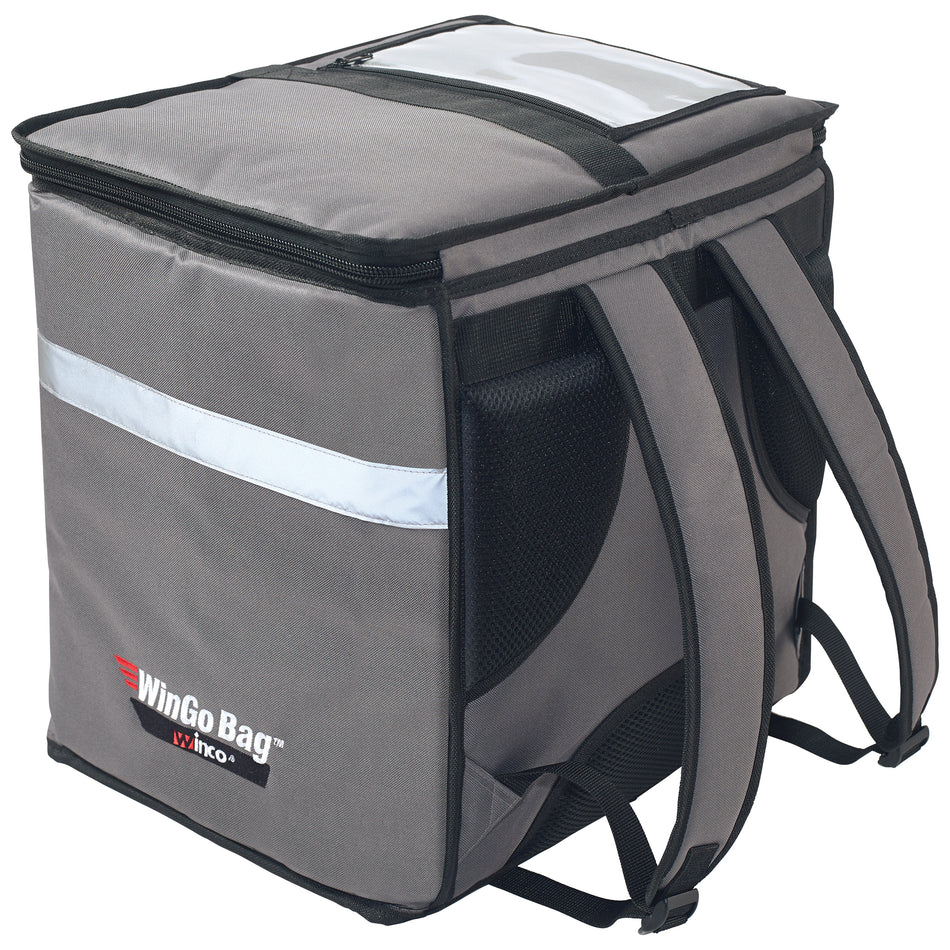 Winco BGDB-1616 16 Inch Delivery Backpack Waterproof Insulated Food Carrier with Adjustable Straps