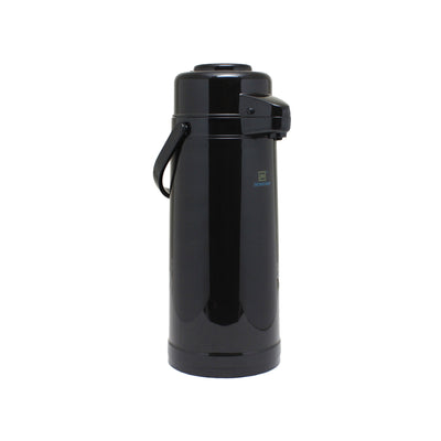 Thunder Group APPG022 2.2 Liter Glass Lined Airpot with Push Button Top Plastic Black