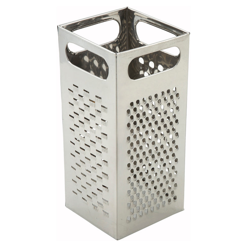 Winco SQG-4 Grater 4 Inch Stainless Steel Boxed with Compact Design